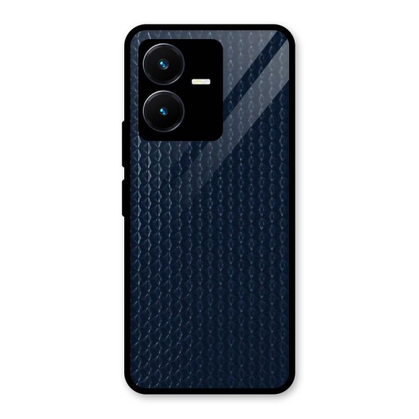 Blue Pattern Glass Back Case for Vivo Y22